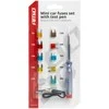 Mini saugiklių rinkinys (10 vnt.) + įtampos matuoklis amio-03524