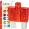 Standartiniai automobilio saugikliai su LED diodu, 10 vnt. amio-04341