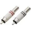 Blow 1031# RCA metalinis kištukas (juodas + raudonas)