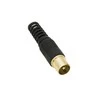 Blow 1056# Antenos kištukas tiesus, juodas, auksinis, ilgas