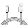 Blow USB A - micro B jungtis 1.0m, pintas, sidabrinis