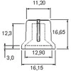 8695# Potenciometro rankenėlė juoda n-2 žalias indikatorius 17,5 mm