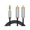2xRCA - 3.5mm lizdo kabelis 2.5m Blow - Juodas