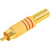 93-562# RCA cinch kištukas, auksinis, didelis, raudonas