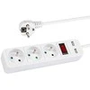 Blow PR-370WSP/USB prailgintuvas, 3 lizdai + USB su įžeminimu + jungiklis, 1.5 m, BALTA, 3x1.5 mm