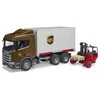Bruder Scania Super 560R transporto priemonės, UPS konteineris su šakiniu krautuvu