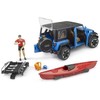 Bruder Ata BRUDER Jeep Wrangler Rubicon kajak+fig 02529