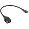 Cabletech Kabelis USB A lizdas - micro USB kištukas 15 cm OTG laidas