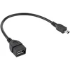 Cabletech Jungtis OTG iš mini USB kištuko į USB Lizdą 20cm