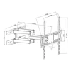 Cabletech Sieninis laikiklis 26-55 colių juodas LPA52-09446 (vertikalus ir horizontalus reguliavimas)