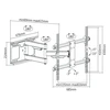 Cabletech Laikiklis sieninis reguliuojamas TV 37-70" (maks. 60kg)