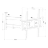 Cabletech Laikiklis sieninis reguliuojamas TV 37-70" (maks. 50kg)