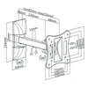 Cabletech Sieninis laikiklis 13-27 colių juodas LPA51-111 (vertikalus ir horizontalus reguliavimas)