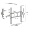 Cabletech Sieninis laikiklis 32-55 colių juodas LPA52-443 (vertikalus ir horizontalus reguliavimas)