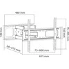 Cabletech Universalus TV laikiklis 37"-80" vertikalus ir horizontalus reguliavimas (UPA36-466)