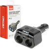 Dvigubas automobilio maitinimo lizdas 2x USB + 1x USB-C 12/24V, max 200W, AMIO-04173