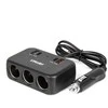 Trijų lizdų prailgintojas su įkrovikliu 1x USB-A + 1x USB-C QC 4.0 12/24V 120W 80 cm AMIO-04365