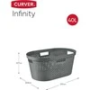 Krepšys „Curver Infinity“ perdirbtų skalbinių krepšys, 40 l talpos, tamsiai pilkas, 100 % perdirbtas, 245675