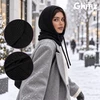 Winter hat/hood - juodas Glimz