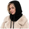 Winter hat/hood - juodas Glimz
