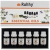 Drėkintuvas Kvapieji aliejai - 6 vnt. rinkinys, 10 ml, Ruhhy 21939