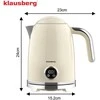 Klausberg Virdulys, Elektrinis virdulys su retro termometru, LED skydeliu, smėlio spalvos, 1,7 l