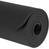 Gimnastikos kilimėlis jogai, pilatesui, fitnesui, 183x61cm, storis 1cm, NBR medžiaga, juoda, REBEL ACTIVE