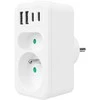 Srovės lizdai x2 + 4xUSB Maclean, skirstytuvas su 2 lizdais, 2xUSB A, 2xUSB C PD 20W, 1x16A + 1x6A, MCE249 F/W