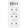 Srovės lizdai x3 + 4xUSB Maclean, skirstytuvas su 3 lizdais, 2xUSB A, 2xUSB C PD 20W, 1x16A + 2x6A, MCE248 F/W