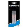 Graphite Grafitiniai kniedžių šepetėliai, 21 TPI, T tipo rankena, komplektas, 2 vnt.
