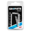 Graphite Grafitinė HSS freza, kūgis 1,4 mm, kotas 3,2 mm, 2 vnt.