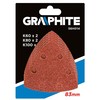 Graphite Šlifavimo popieriai 83x83x83mm, 5 vnt. K60x2, K80x2, K100x1
