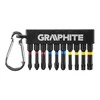 Smūginiai antgaliai GRAPHITE 10 vnt. (PH1/2/3, PZ1/2/3, TX25/27/30/40), 50 mm