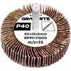 Ściernica Plokštelinis šlifavimo diskas su kotu 60 x 15 x 6 mm, P40