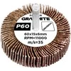 Ściernica Plokštelinis šlifavimo diskas su kotu 60 x 15 x 6 mm, P60