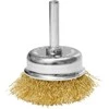 Szczotka 50 mm vielinis šepetys puodelio formos, gofruota viela, padengtas žalvariu, su 6 mm kotu