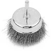 Szczotka 70 mm vielinis taurės formos šepetys, gofruota plieninė viela, su 6 mm kotu