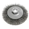 Szczotka Vielinis diskinis šepetys 100 mm, gofruota viela, plienas, M14