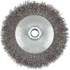 Szczotka Vielinis diskinis šepetys 125 mm, gofruota viela, plienas, M14