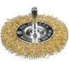 Szczotka 80 mm vielinis diskinis šepetys, gofruota viela, padengtas žalvariu, su 6 mm kotu