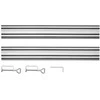 Kreipiamieji bėgiai GRAPHITE 2 x 700 mm su jungtimi ir spaustukais
