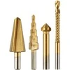 Grąžtas Wiertła Pakopiniai grąžtai 4–12 mm, gręžtuvas 12,4 mm, freza 6x90 mm, įgilinimo skylė 8–20 mm TiN