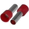 HAND Końcówka tulejkowa izolowana do przewodów 1x16mm2; dł tulejki 28,2mm raudona 20 vnt.
