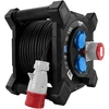 Hand Power Przedłużacz bębnowy kwadratowy linija hand pwr; 4p+su; 2x2p+su; ip44; 16a;400v; h07rn-f; 5×2,5; 15m;schuko; juoda