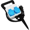 Hand Pro Sodo ilgintuvas dvigubas įsmeigiamas, guminis, 3×1,5 mm², 1,5 m, IP44, Schuko