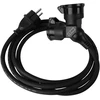 Hand Pro Išorinis dvigubas ilgintuvas, guminis, 3×1,5mm?, 10m, IP44, Schuko juodas