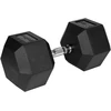 Gumuotas ketaus hantelis HEX 37.5kg REBEL ACTIVE