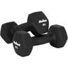 Hantelki HEX 2x5kg neopreno ketaus hanteliai, REBEL ACTIVE