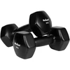 Hantelki żeliwne winylowe HEX komplektas 30kg (2x1kg+2x2kg+2x3kg+2x4kg+2x5kg), REBEL ACTIVE