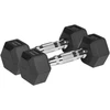 Gumuoti ketaus hanteliai HEX 2x3kg, REBEL ACTIVE